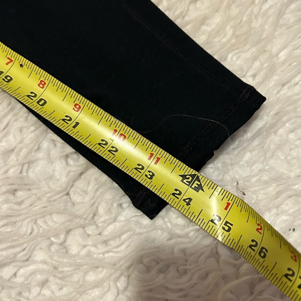 Fabletics Solid Black Leggings Mesh Down Center E… - image 4